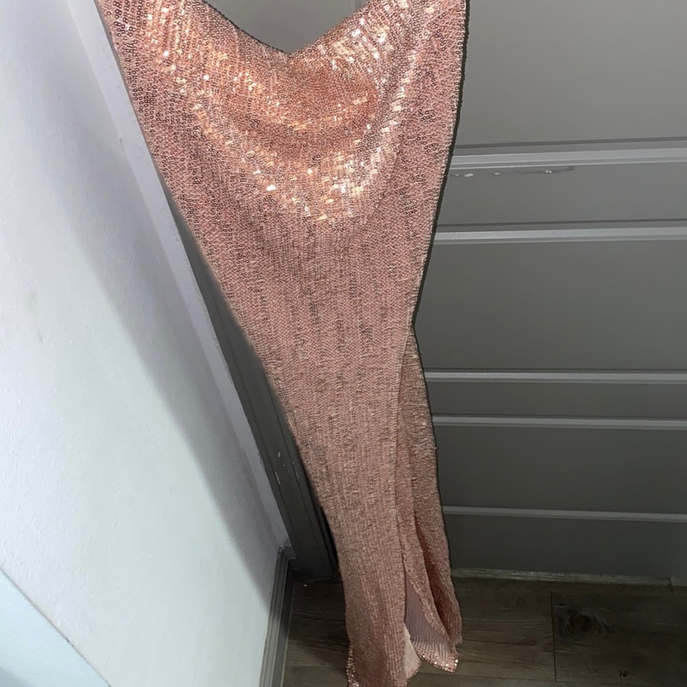 Boutique sequin dress with a slit